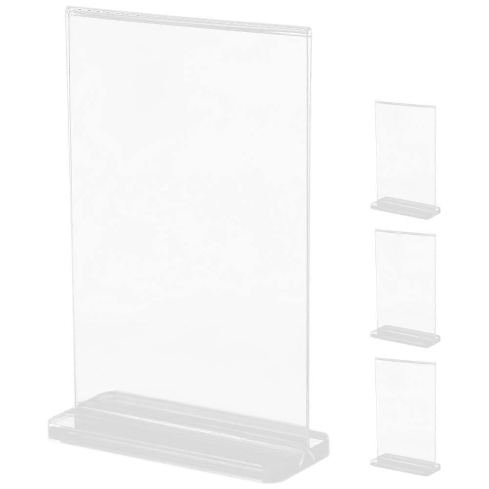 4pcs ακρυλικός κάτοχος σημαδιών Επιφάνεια εργασίας επίδειξης Επιτραπέζιος κάτοχος σημαδιών Κάθετος κάτοχος σημαδιών