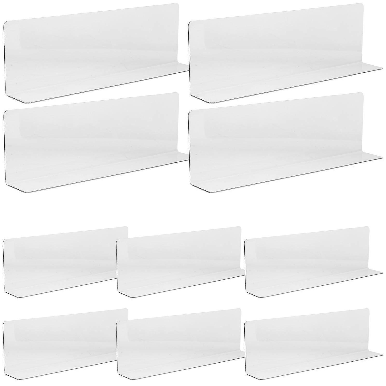 10Pcs Plastic Shelf Divider Supermarket Commodity Divider L Shape Baffle