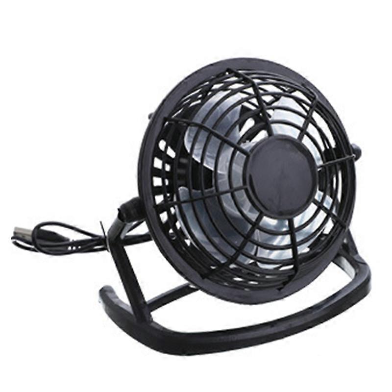 Mini Fan Quiet 4 Blades Stable Base Strong Wind Easy to Carry Cooling 3 Colors 360 Degree Rotation USB Fan for Dormitory Qinhai
