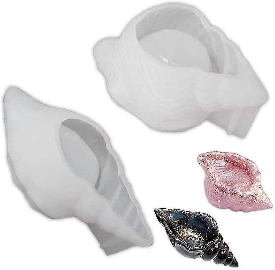 2pcs Silicone Conch Shaped Tray Mold