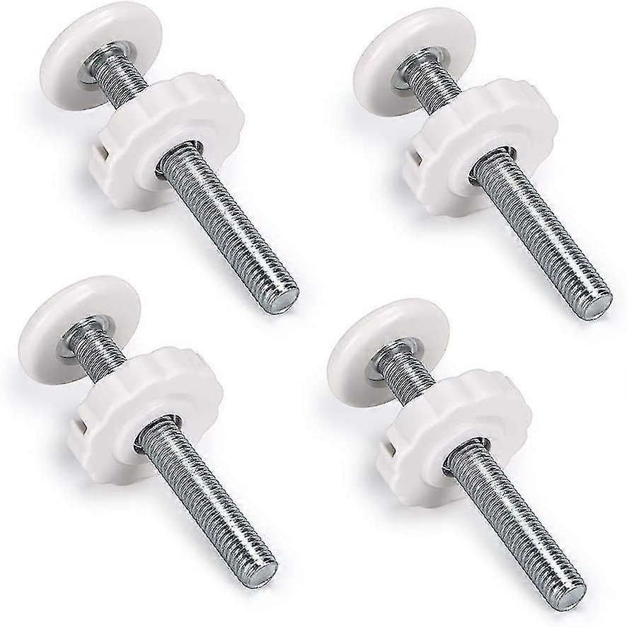 4 Pcs Threaded Pin Push Rods For Stair Gate (white)