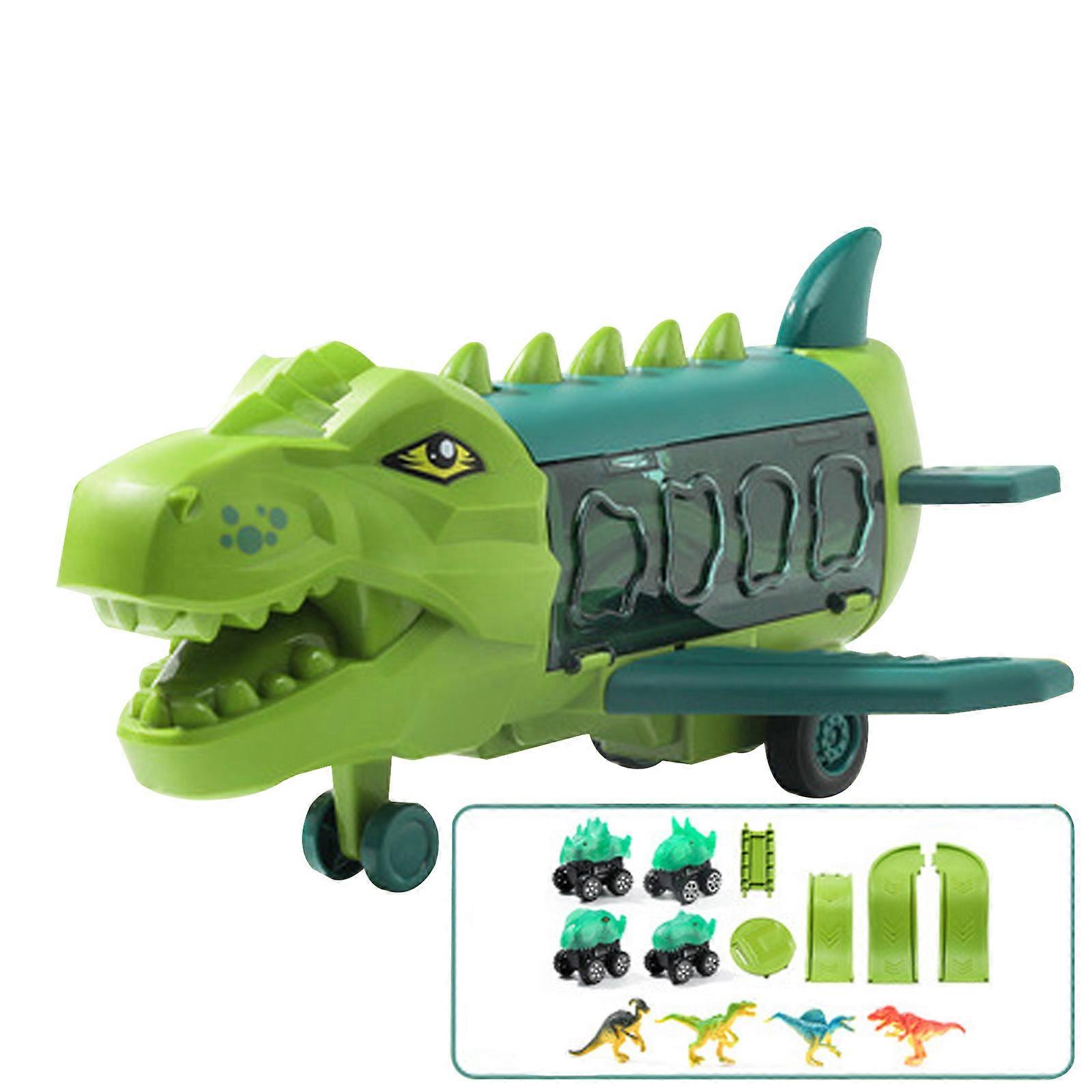 Nya dinosaurieleksaker 3 4 5 6 7+ år gamla pojkar flickor flexibla dinosauriebanor ras gåva snabbt fartyg