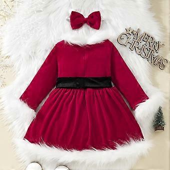 Kinderen Meisje Kerst Prinses Jurk Herfst Winter Kleding Kleine Meisjes  Kerst Lange Mouw Jurk A-lijn Jurk Baby Meisje Kleding