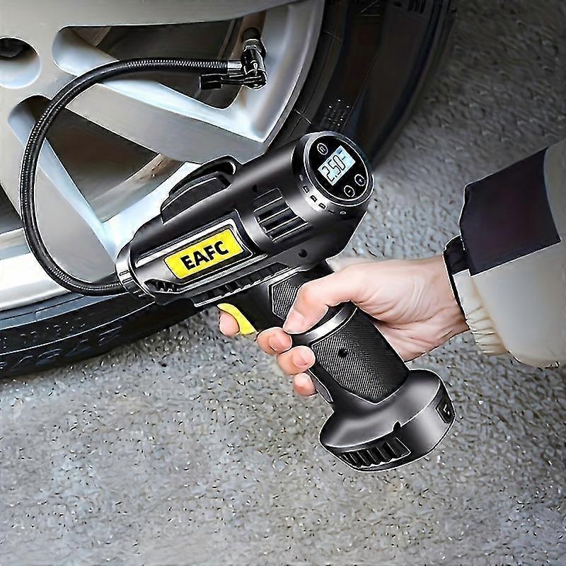 120W Portable Car Air Compressor: Inflate Your Tires With Ease - Wireless & Wired Handheld Pump With