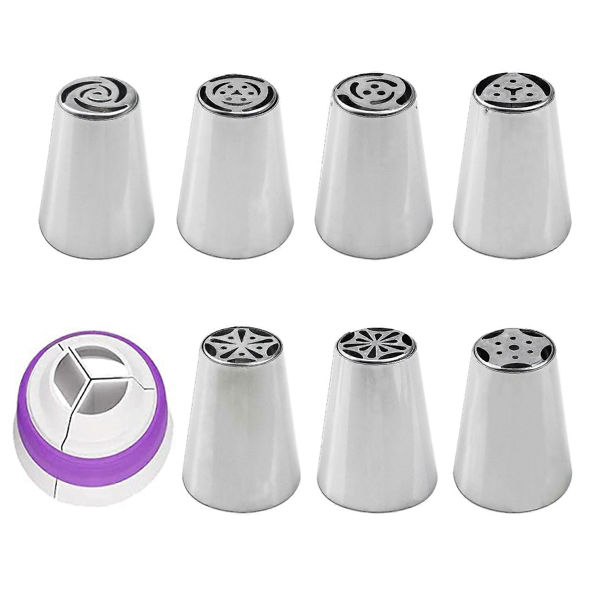 8/13/27pcs Set Russian Piping Nozzles Stainless Steel Flower Cream Tulip Icing Pastry Tips Nozzles Bag Cupcake Decorating Tools