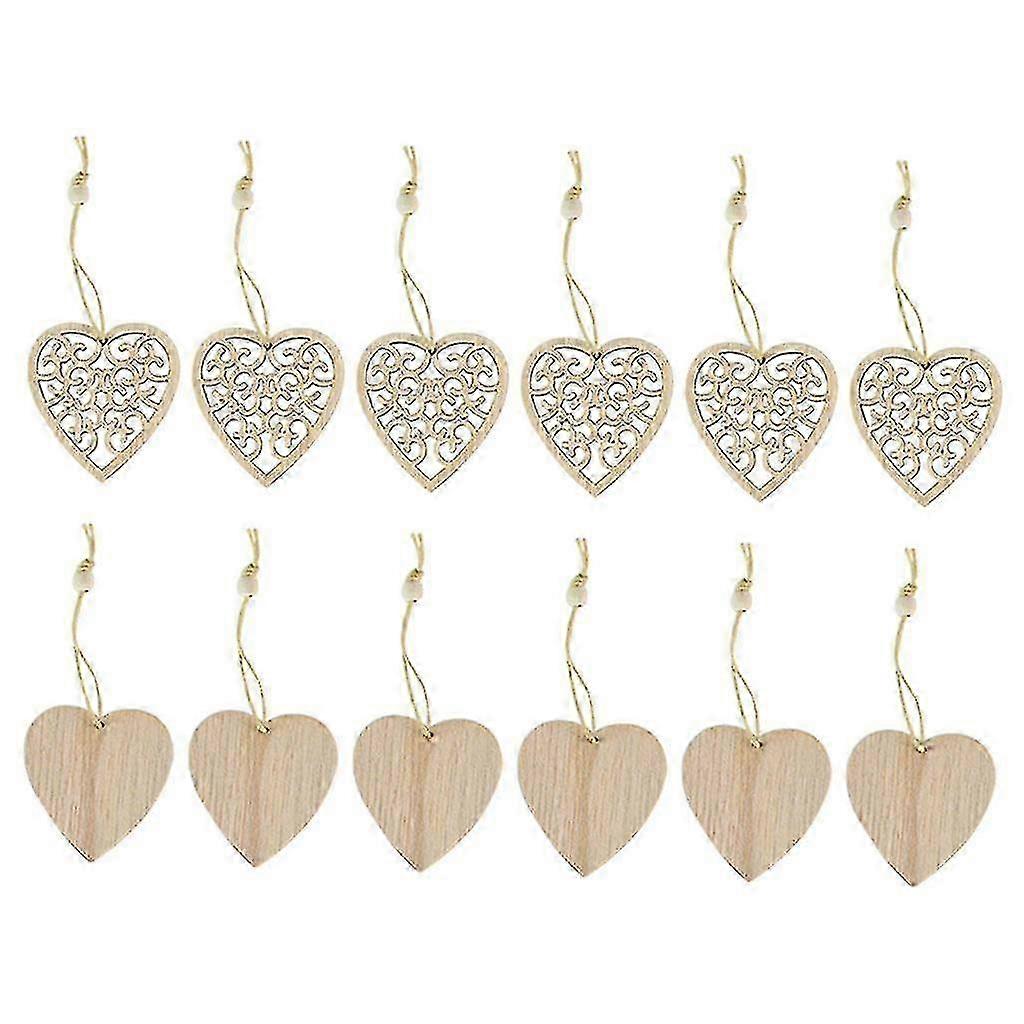 For Wood Shape Assorted Pendants - Christmas DIY Hanging Ornaments, Love Heart Theme, Personalize Your Tree