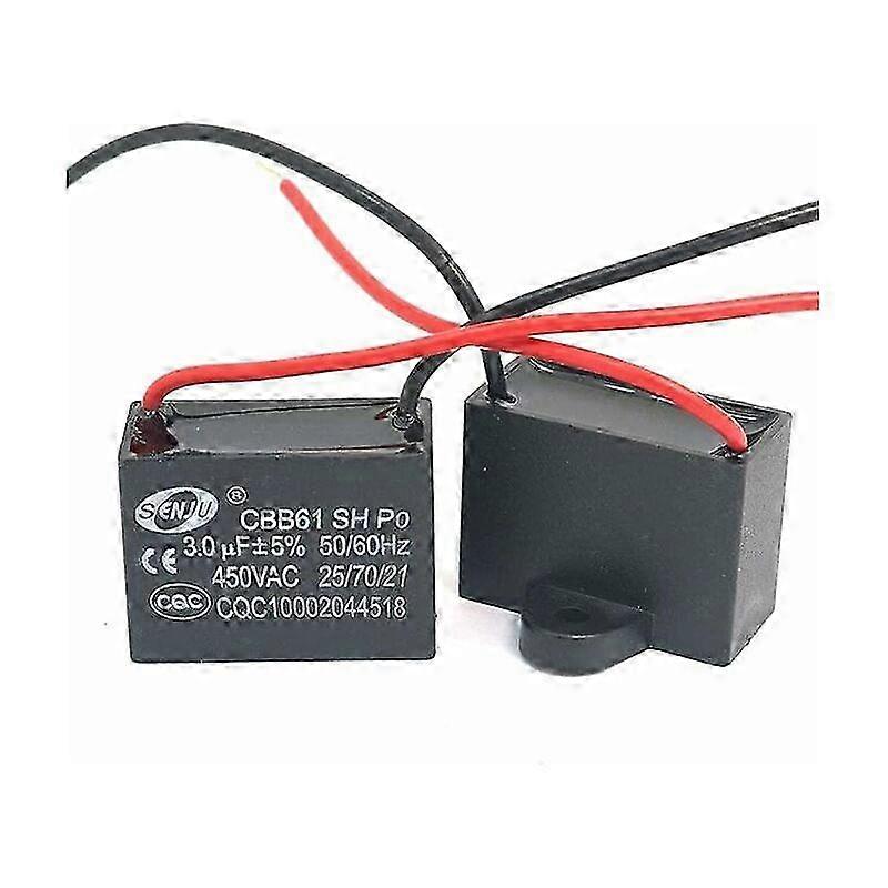 2 قطعة CBB61 450 فولت تيار متردد 50 / 60 هرتز مروحة محرك مكثف تيار 3 فائق التوهج s202412121178