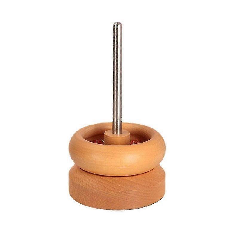Perlenspinner für die Schmuckherstellung, hölzerne Spinnperlenschale mit 2 Perlennadeln und Rocailleperlen für