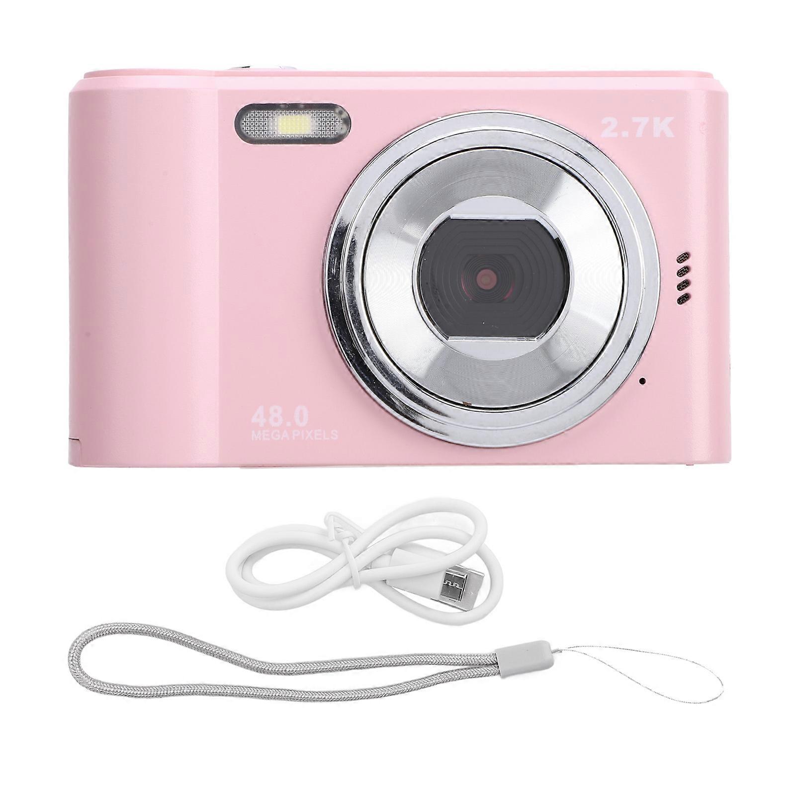 Roseate Portable Digital Camera with 2.4 inch IPS Screen, 2.7K, 48MP, 8X Zoom, Autofocus, for Kids and Students
