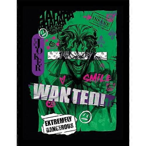 Batman Joker Wanted Framed Poster