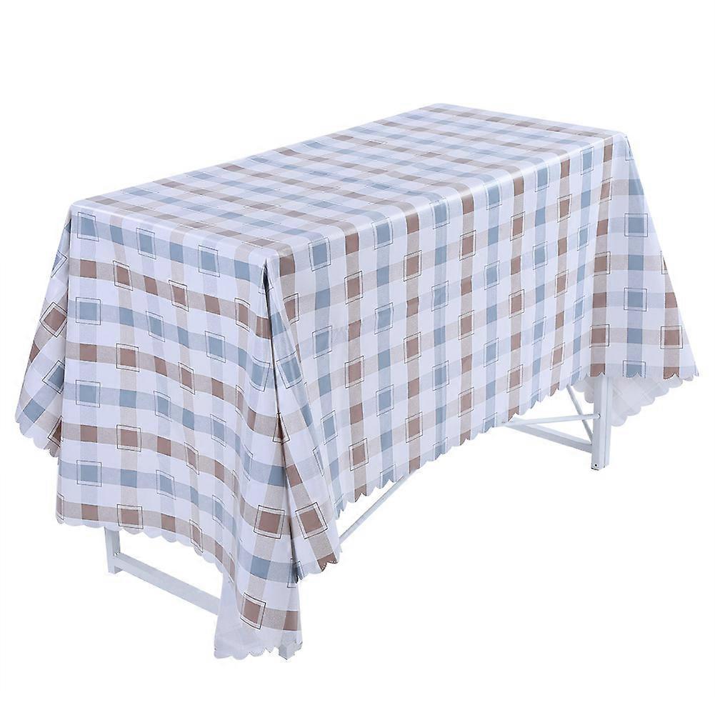 PVC Table Cloth Dining Kitchen Table Mat Cover Protector Blue