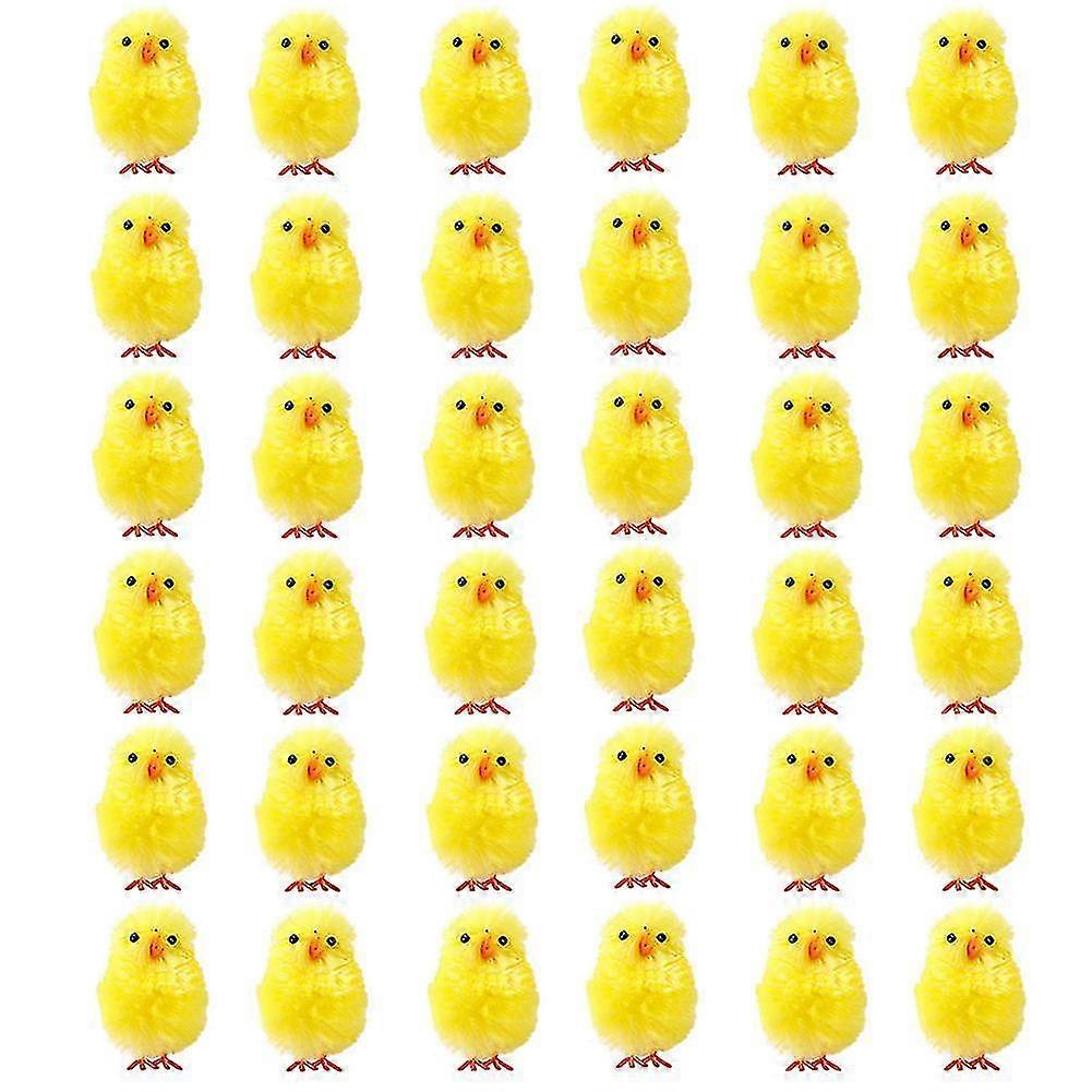 36 Pcs Small Cute Easter Chicks Decoration Children Diy Easter Eggs Bonnet Decor 4cm