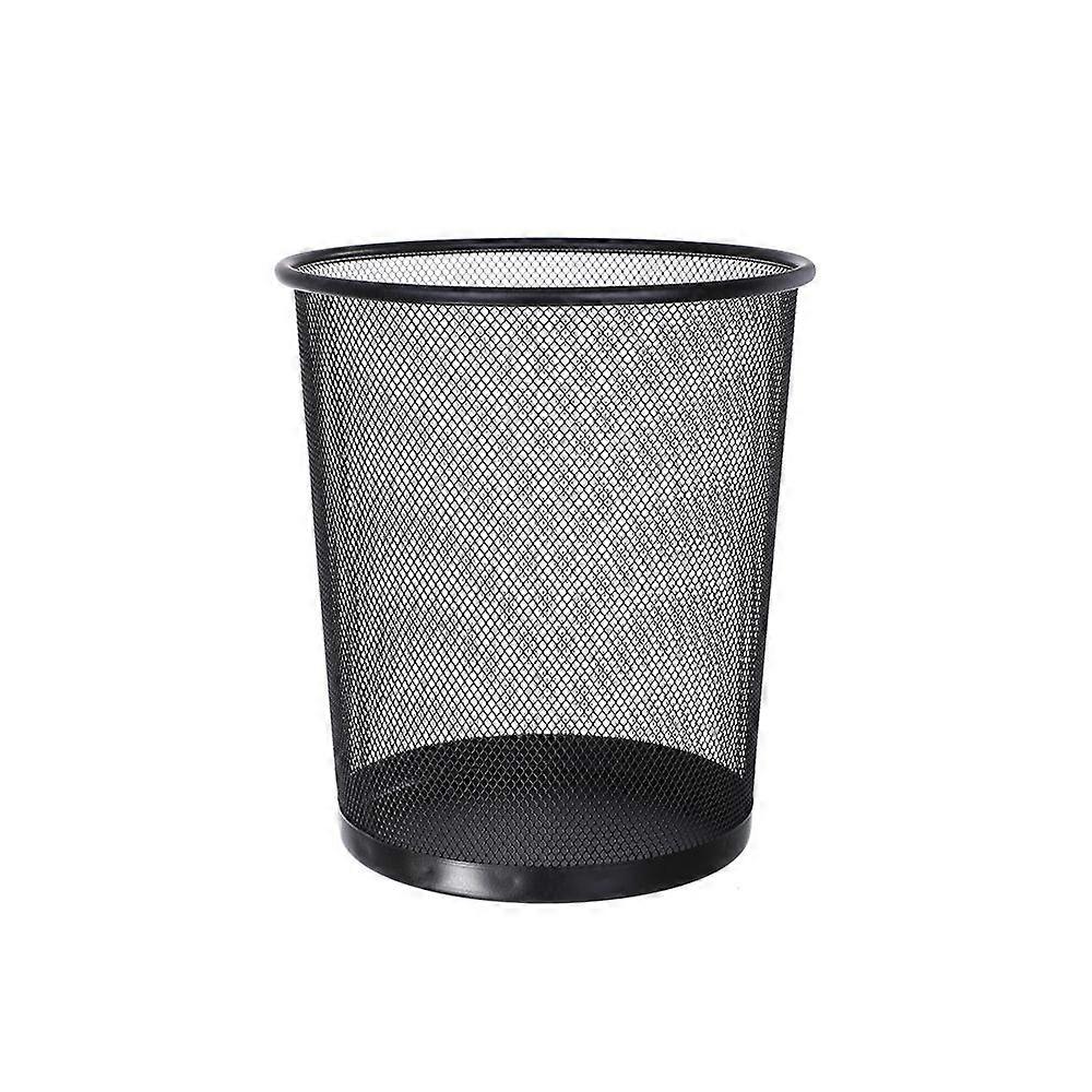 Metal mesh office round trash can