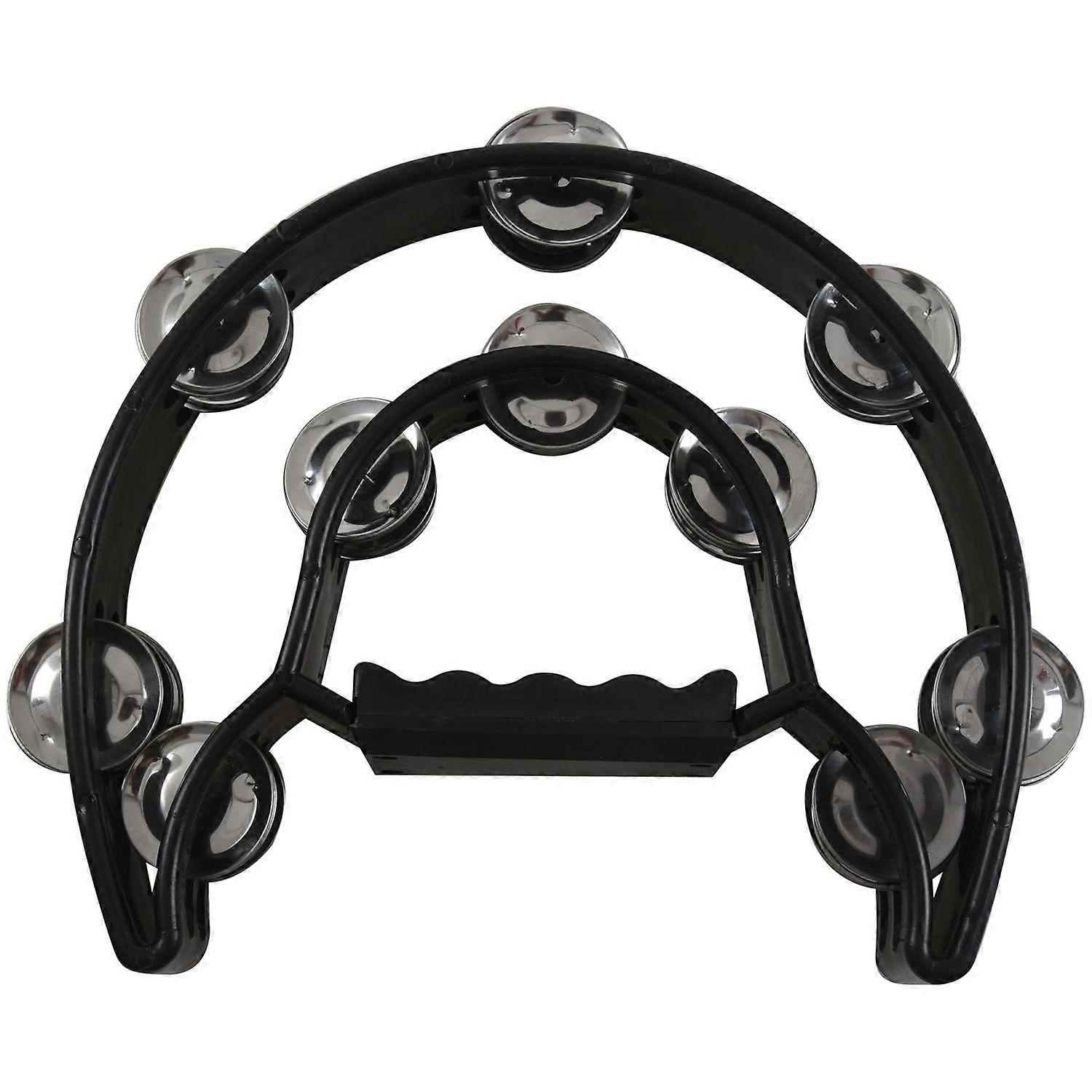 Compact Double Half Moon Music Tambourine Percussion Tamborine Drum