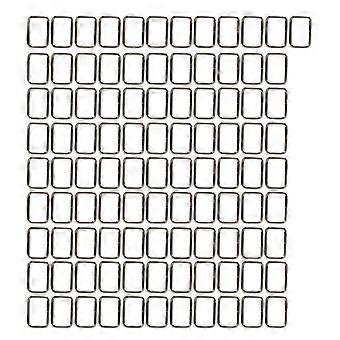 100 Pcs Rectangle Bag Metal Loop Ring Sturdy Exquisite Pet Luggage Accessories for Pet Luggage Dog Collar Dog Harness