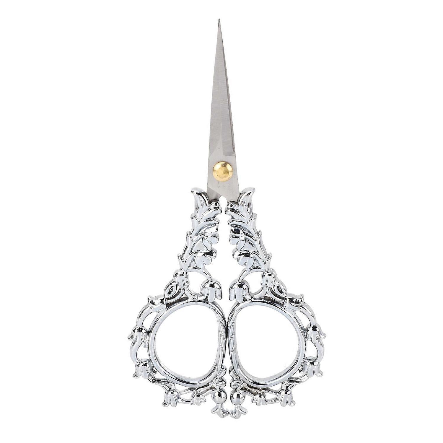 Embroidery Scissors Multifunctional Exquisite Vintage Small Crafting Threading Scissors Shining Silv