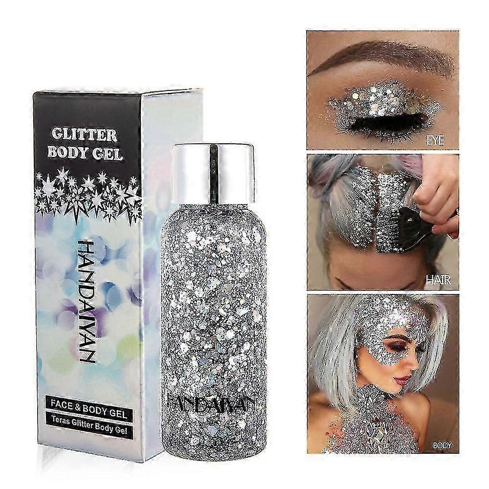 9colors Μάτι Glitter Καρφί Μαλλιά Σώμα Πρόσωπο Γκλίτερ Gel Τέχνη Λάμψη Καρδιά Χαλαρή Πούλιες Κρέμα Φεστιβάλ Γκλίτερ Διακόσμηση Κόμμα Φεστιβάλ