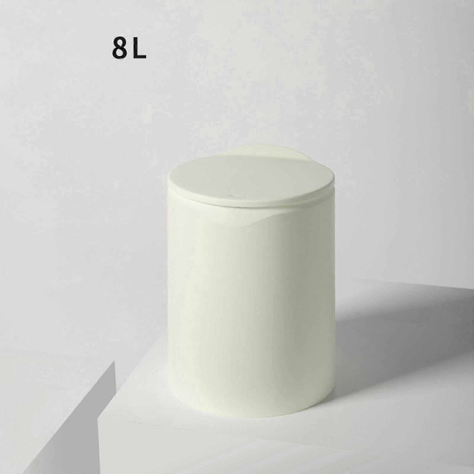 Hand Press Trash Can With Lid Flip Cover Garbage Bin Double Layer Detachable  pink