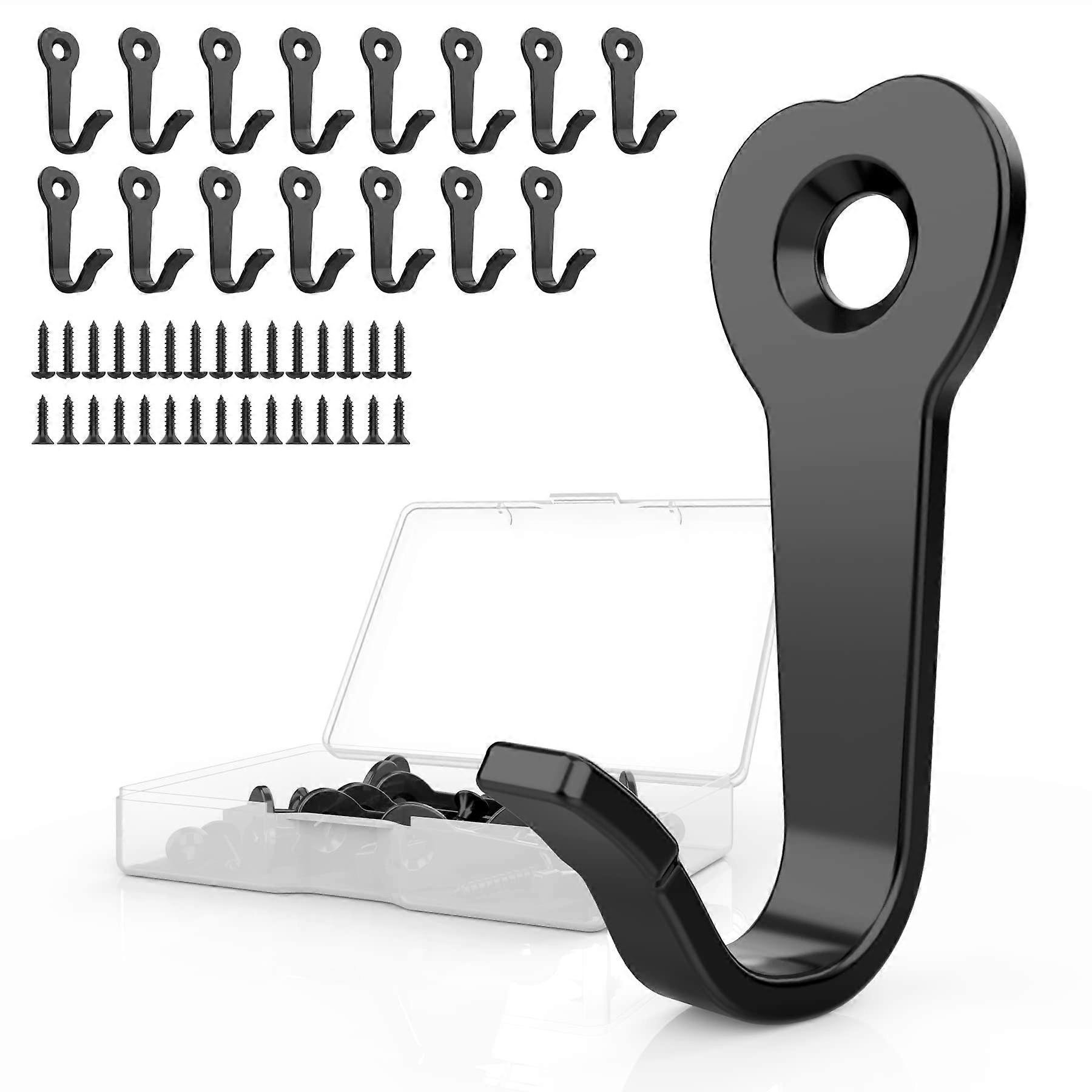 15 Pack Iron Coat Hooks for Wall Mounting Towels Storage