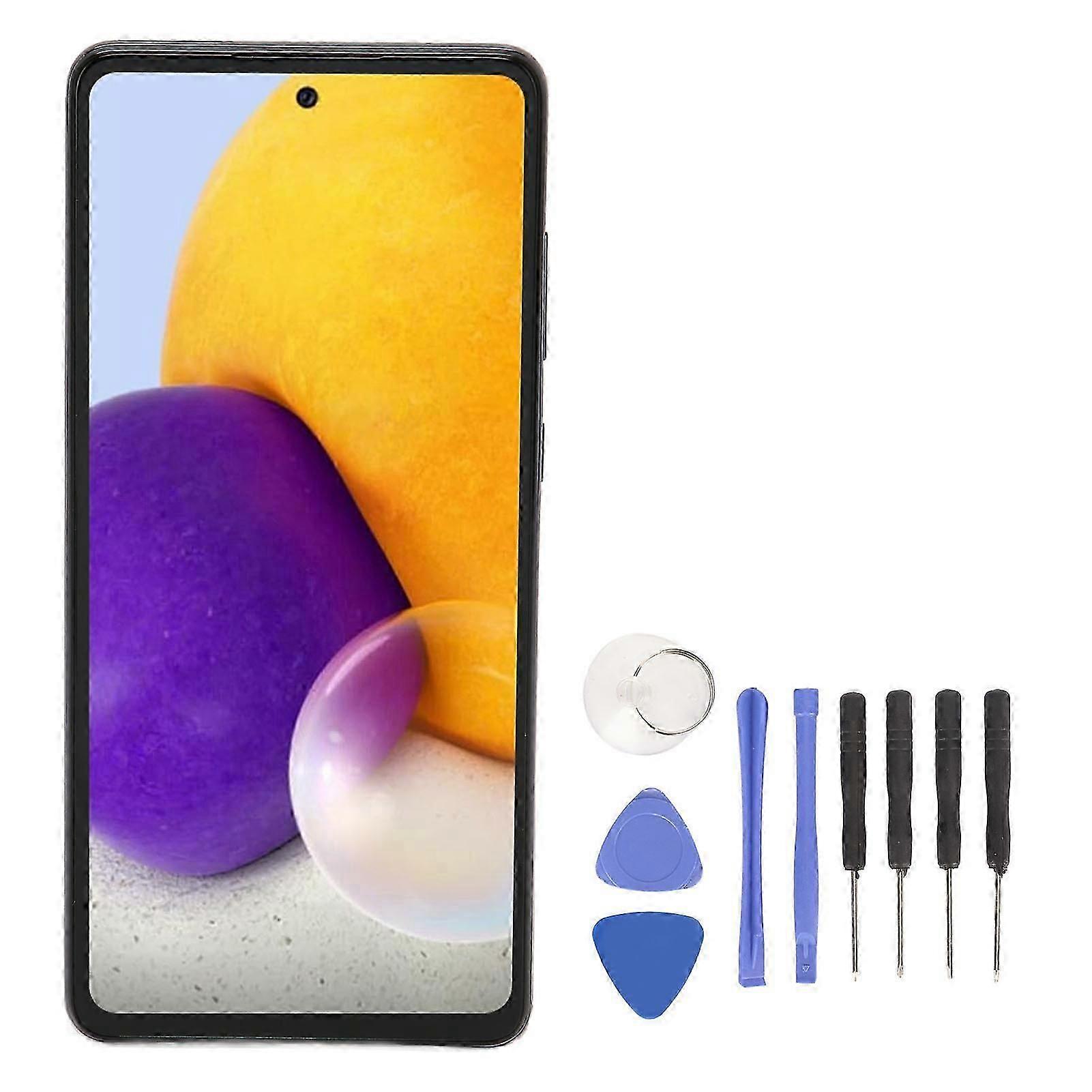 unique 6.7in Organic LED Display Digitizer Screen Replacement with Fingerprint Sensor for Samsung Galaxy A72 5G 4G SM A725 SM A725M DS Black