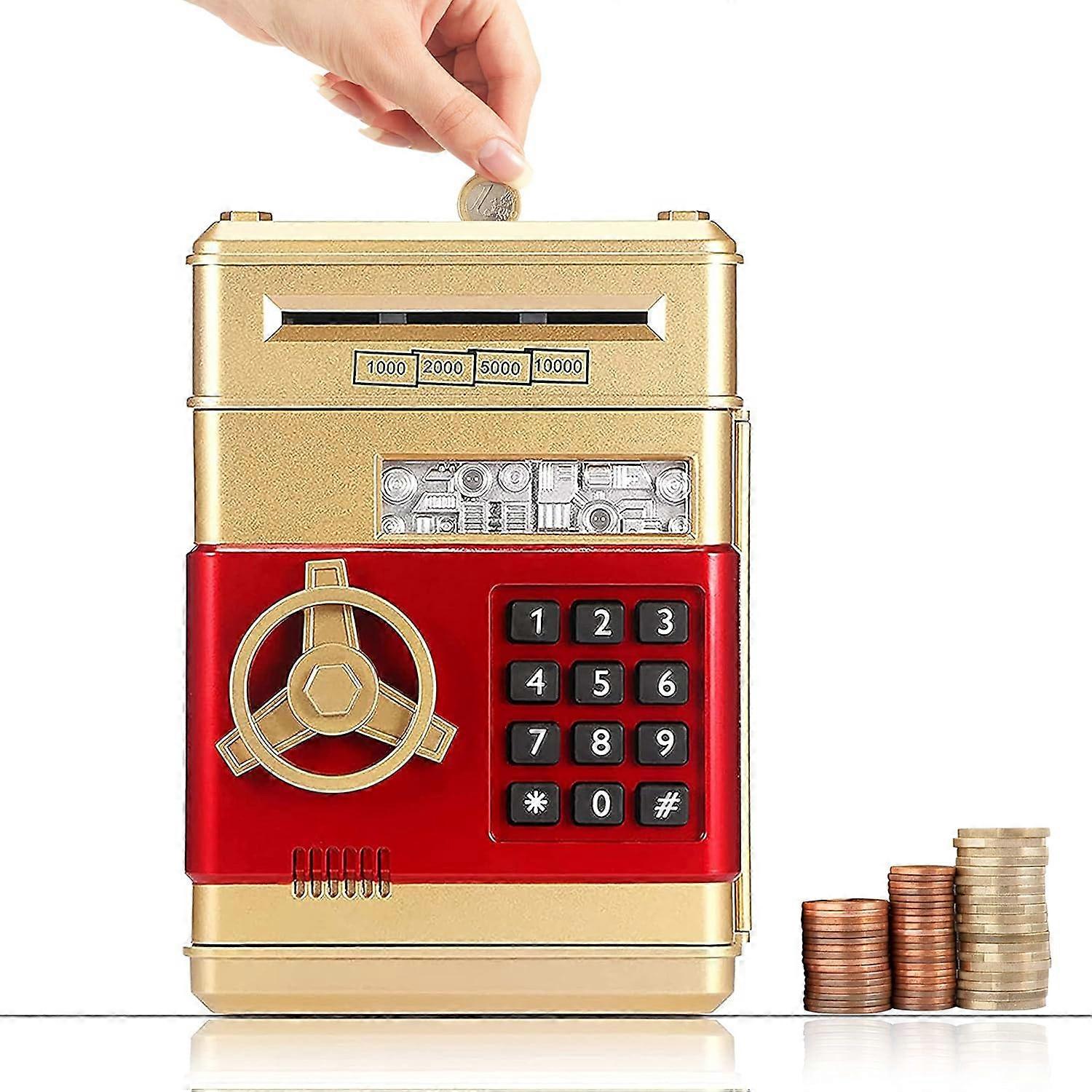 Electronic Money Box for Christmas Savings, Digital Coin Bank, Smart Touch Screen, Multi-Color Design