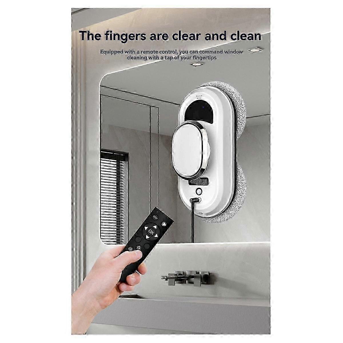 Window Cleaner Robot Smart Glass Cleaning Robotic Strong Suction Remote Control Window Cleaning Robot US Plug