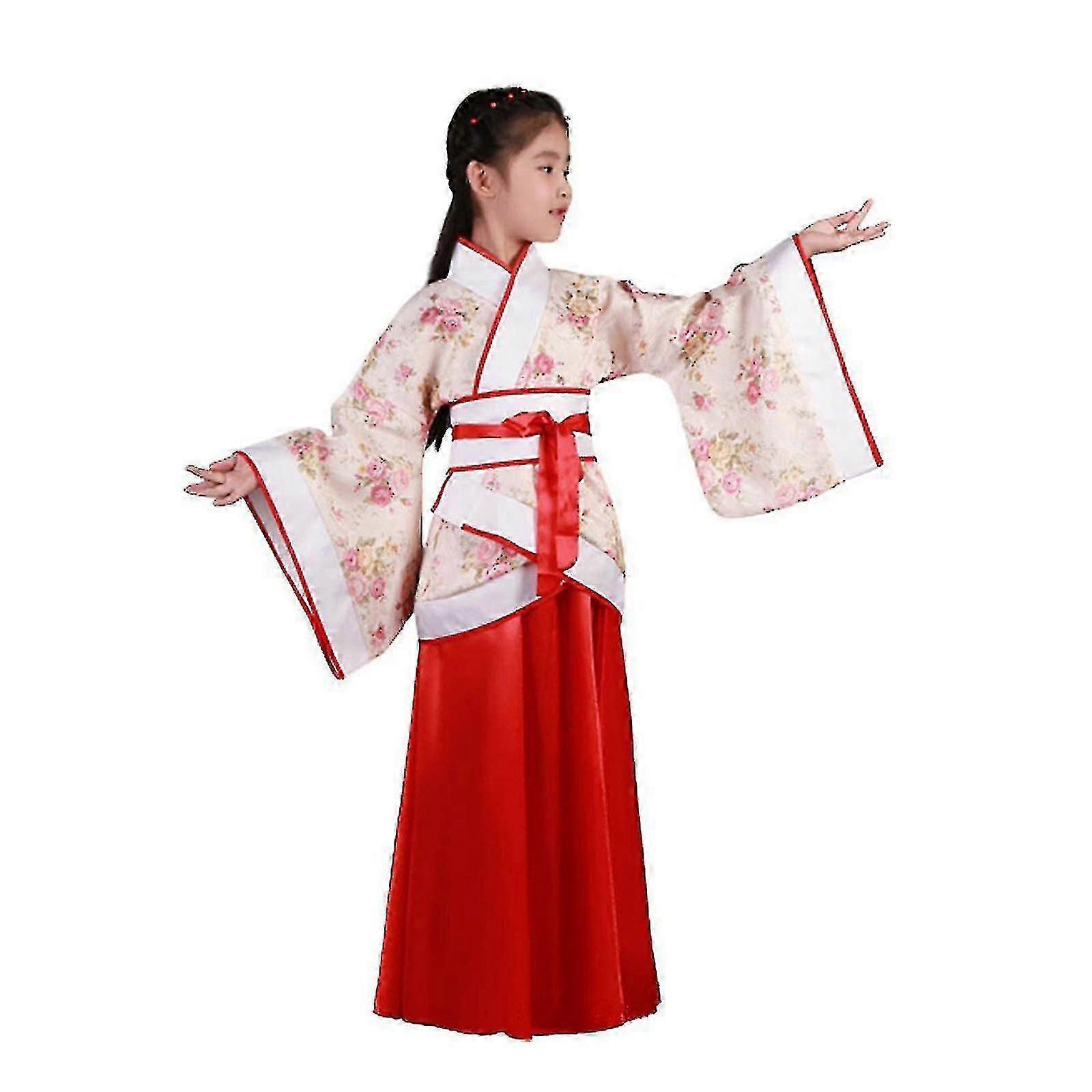 Girl Hanfu Chinese Traditional Clothes Ancient Hanfu Cosplay Costume Long Sleeved Robe - Snngv