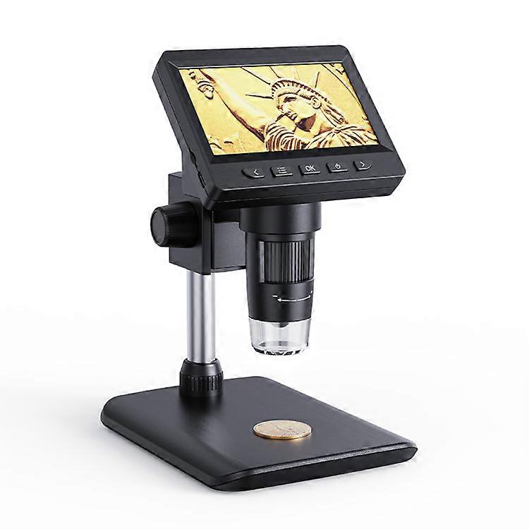 7 microscope à pièces de 4,3 po, microscope numérique IPS pour adultes, loupe à pièces avec 8 lumières LED, compatible Windows, carte mémoire de 32 Go incluse