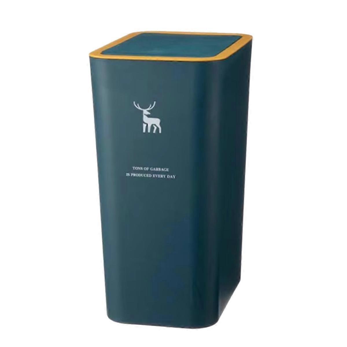 Garbage Basket Push Type Narrow Design Wide Opening Dog Proof Save Space Block Smell Lid Waste Bin