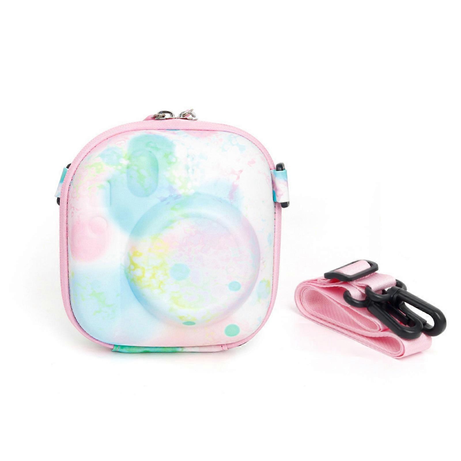 Camera Carrying Case Hard Camera Storage Bag with Shoulder Straps for mini7+/8/9/12 Camera Gradients Colour