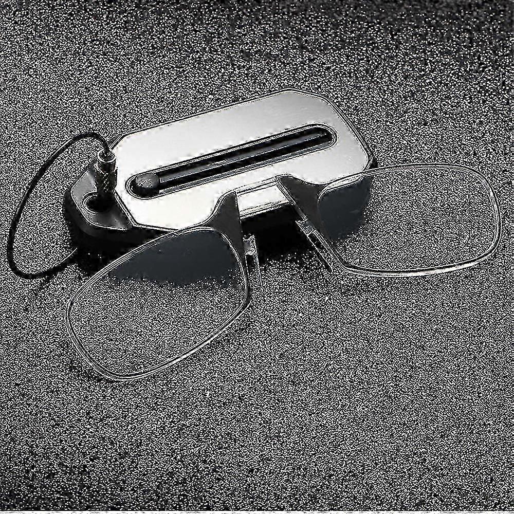 Reading Glasses All-in-one Keychain Clip Nose Reading Glasses, Mini Reading Glasses Legless Portable Reading Glasses For Elderly