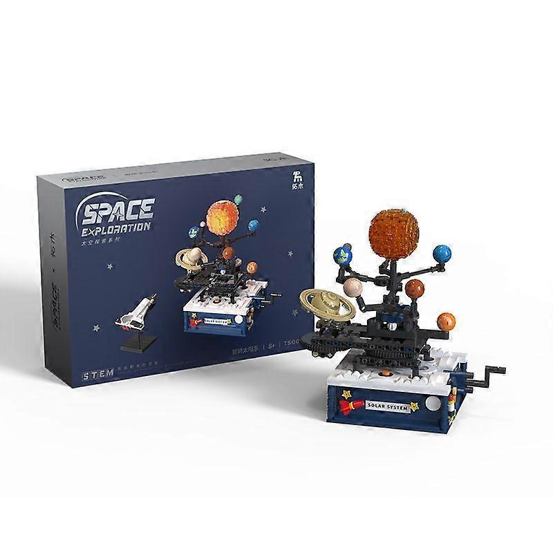 Rotating Solar System Puzzle Building Blocks STEM Educational Model Toy Mechanical Assembly Kit
