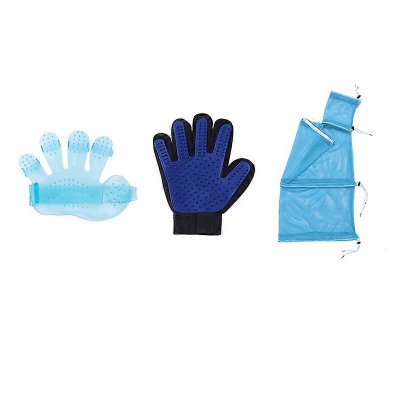 INF Cat Care Kit: Cat Bath Bag, Five-Finger Brush & P& P&auml; lsv&aring; Rdsglove