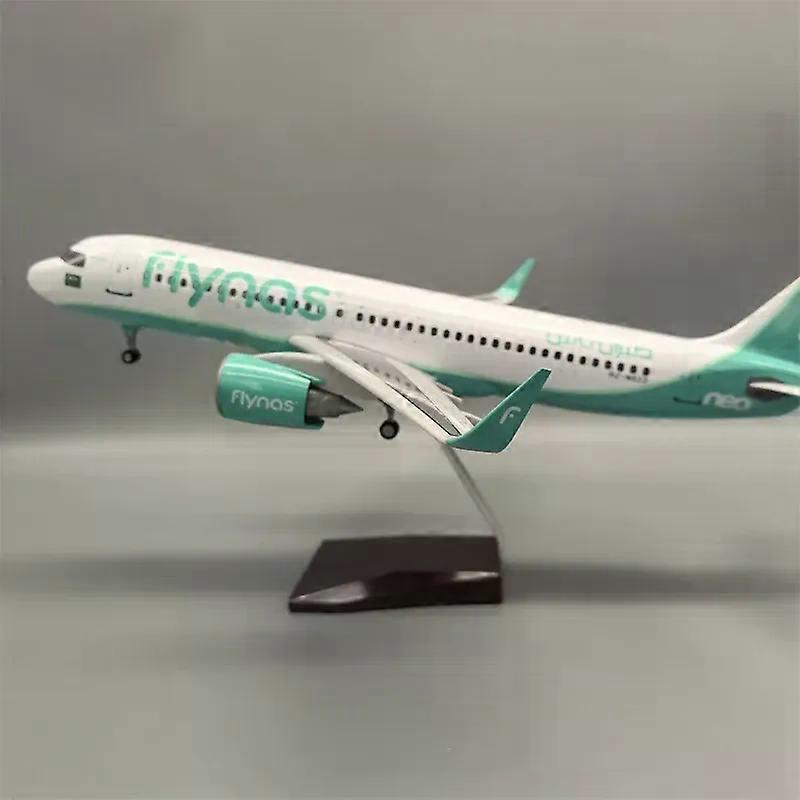 1:80 Scale 47cm Toy plane Airbus Airplane 320neo Shatners Air Flynas Model Plane with Stand for Aviation Enthusiasts Gifts