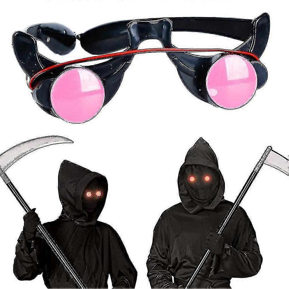 1pc Led Luminous Glow Glasses Funny Red Eyes