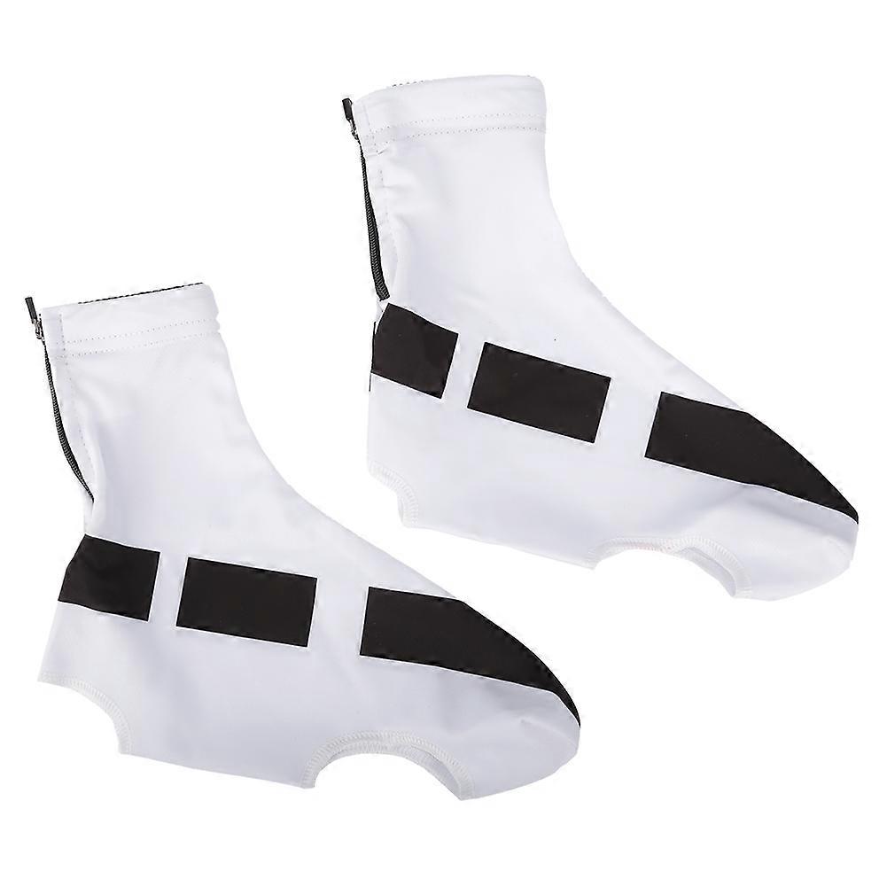 1 زوج صامد للرياح الغبار ركوب الدراجات الدراجة أحذية رياضية غطاء بسحاب Overshoes Protector (M)