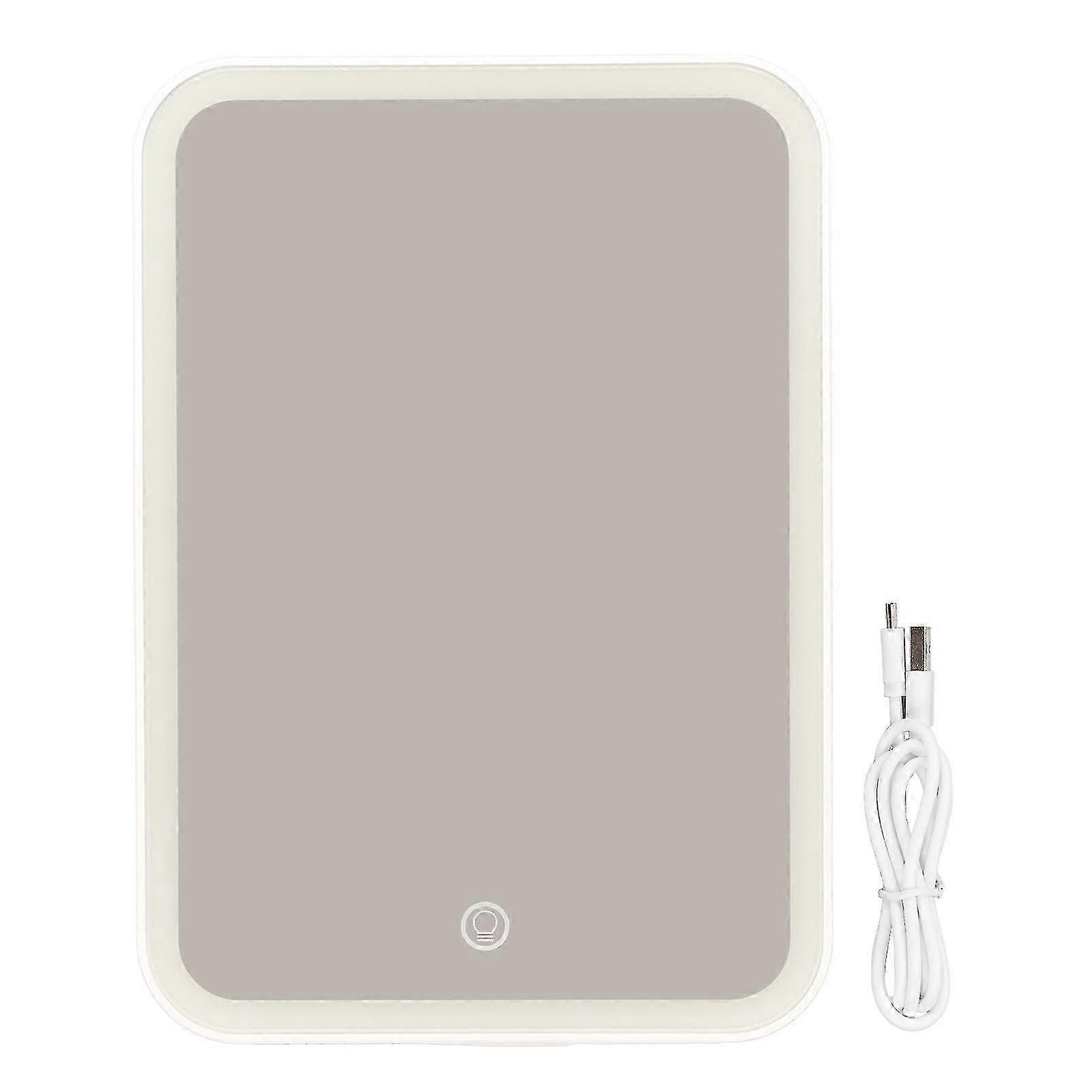 Elegant Touch Screen Vanity Mirror, Dimmable Lighting 3 Color Temperatures For Optimal Makeup Application, Portable Design With Rechargeable Battery