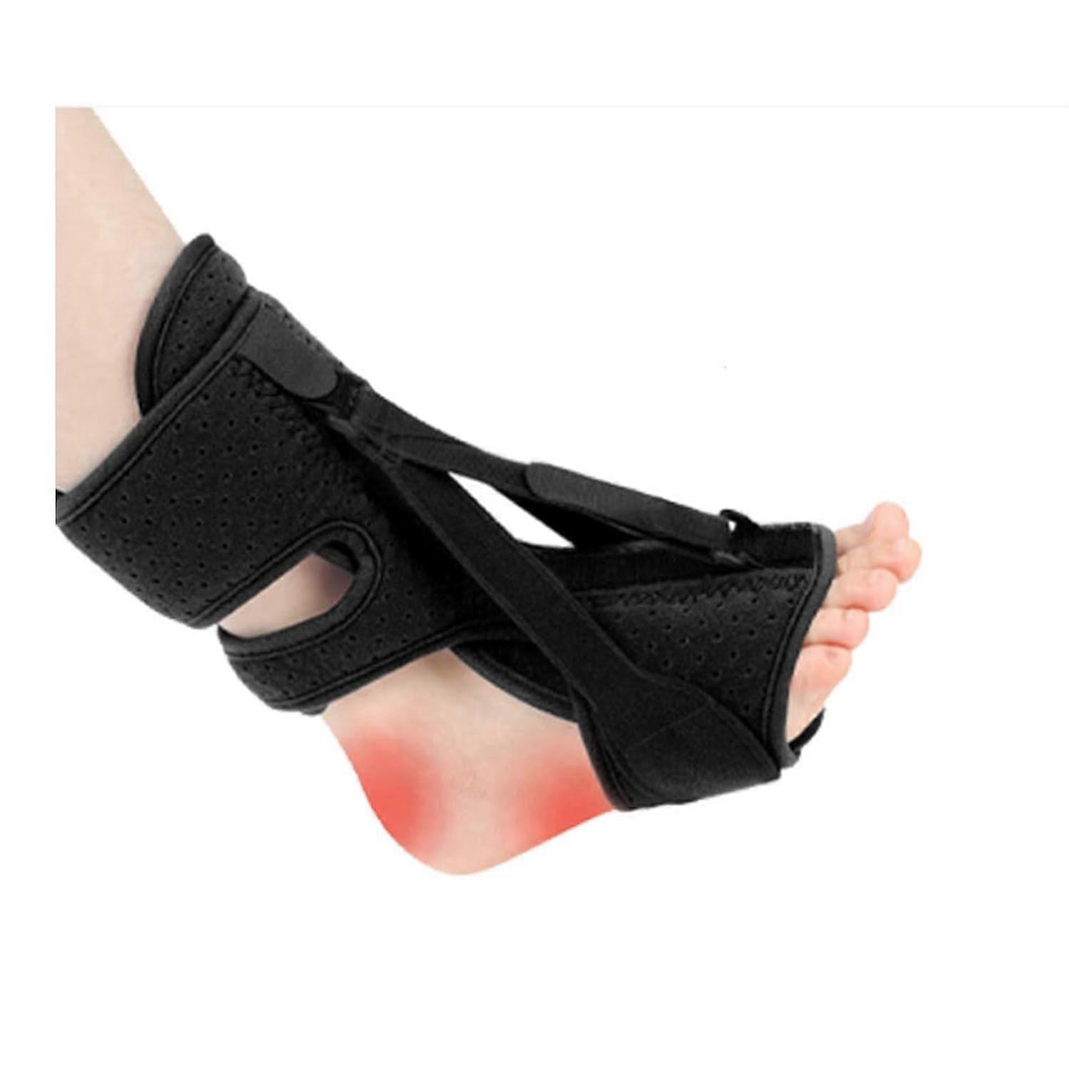 Plantar Fasciitis Night Splint Adjustable Bracket with Arch Support for Pain Relief, Unisex Size, Black Color