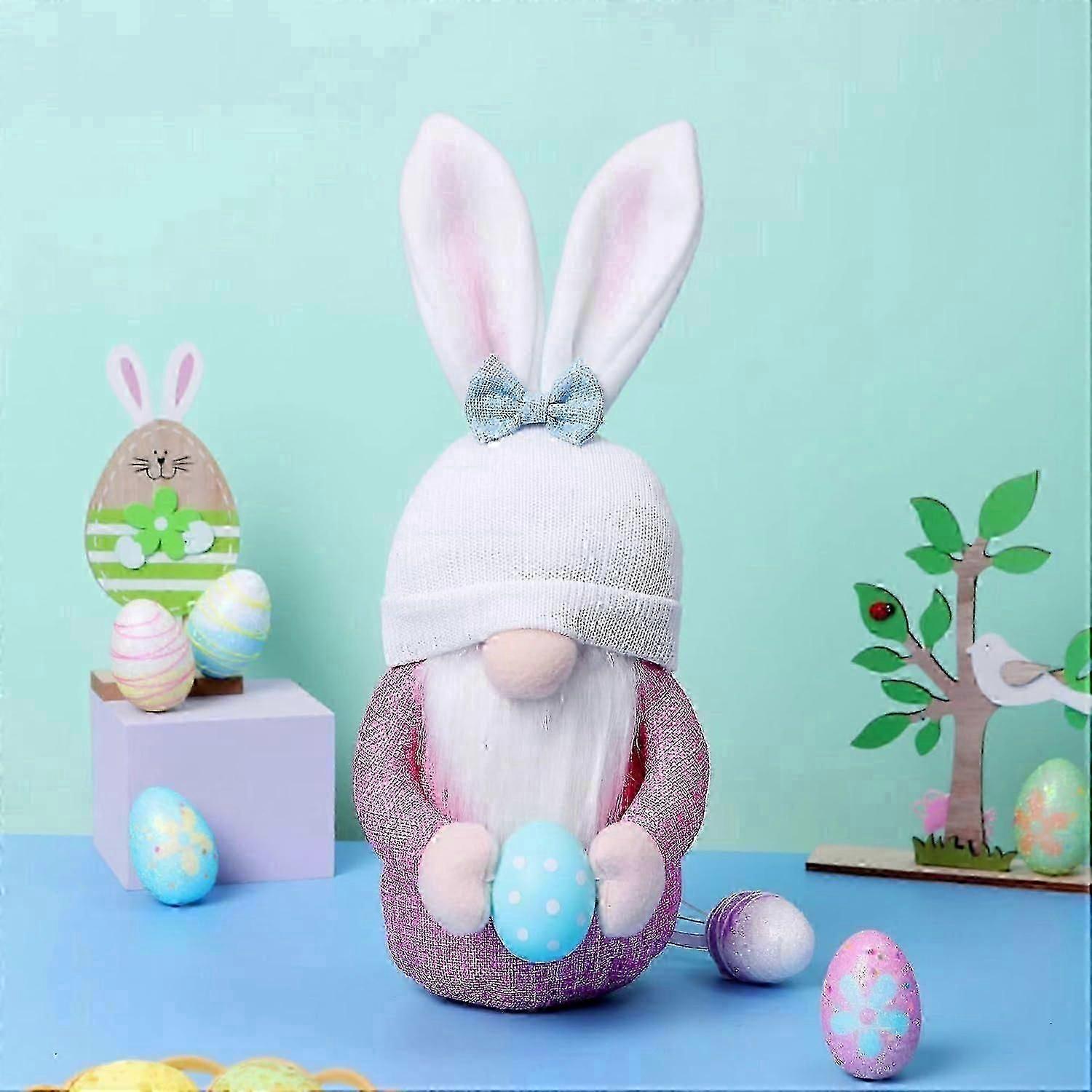 Easter Decorations Easter Decorations for The Home Easter Gnomes Handmade Spring Easter Gnomes Plush Doll Easter Bunny Gnomes Decor Cute Easter Orname