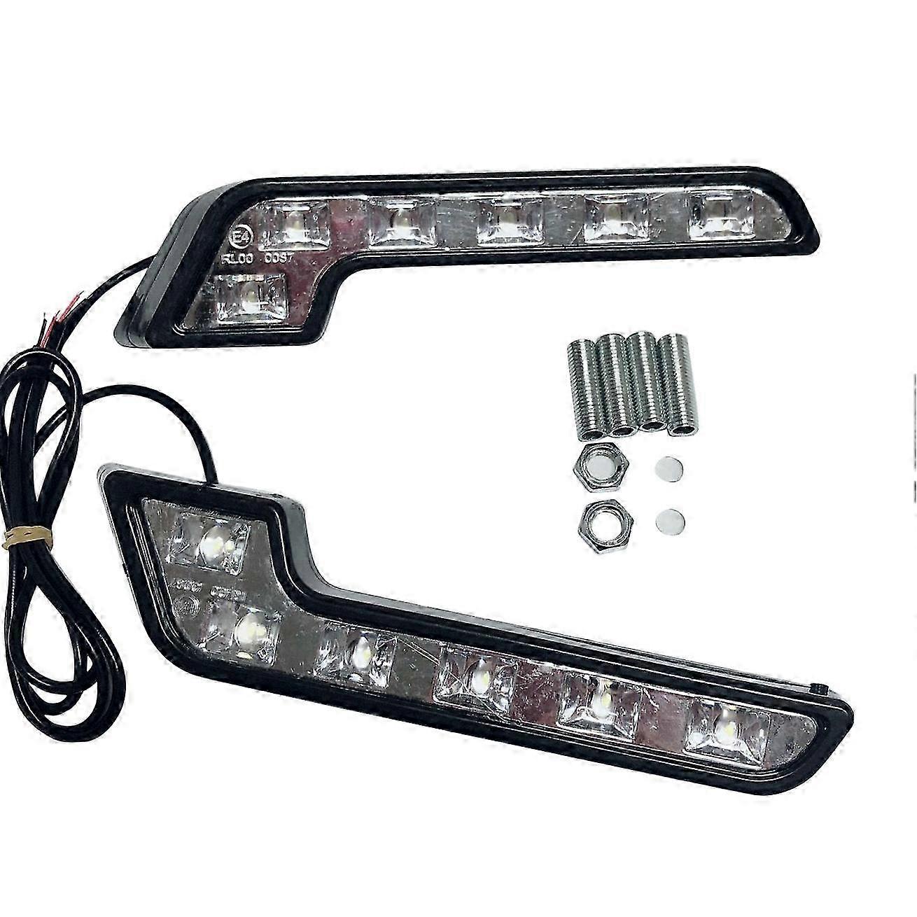 Super Bright DRL LED Daytime Running Lights, 2X 12V Waterproof LED Driving Lights for Auto Fog
