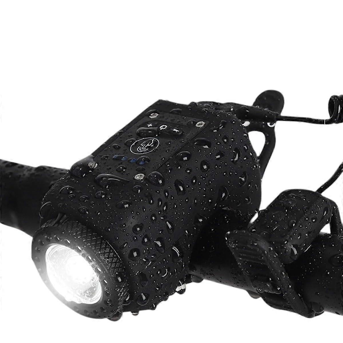 2 in 1 Electric Bike Horn Light 110 Db Bicycle with 5 Sound Modes for Mountain Adult