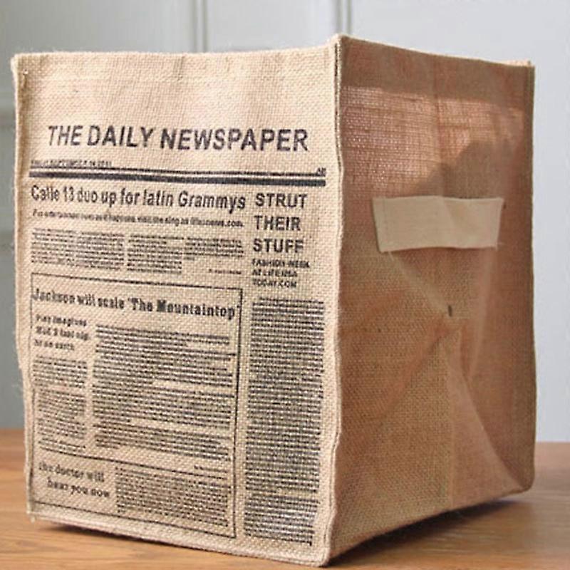 Foldable Jute Storage Box Sorting Basket for Underwear