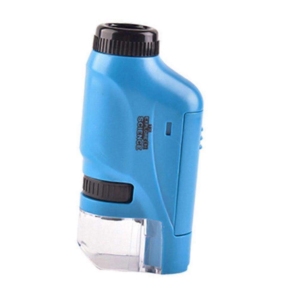 Mini Portable Microscope Kit with LED Light and Battery for Kids Science Handheld Microscope 60-120x Lab Educational Tool