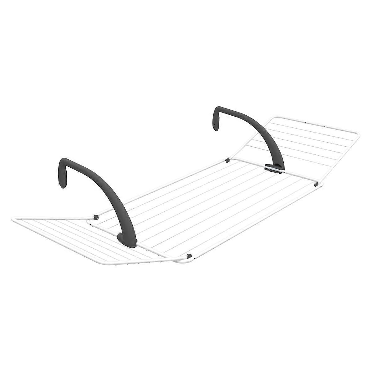 Brazza 200 Balcony Airer Super Powerful Adjustable White With Arms That Open And Close