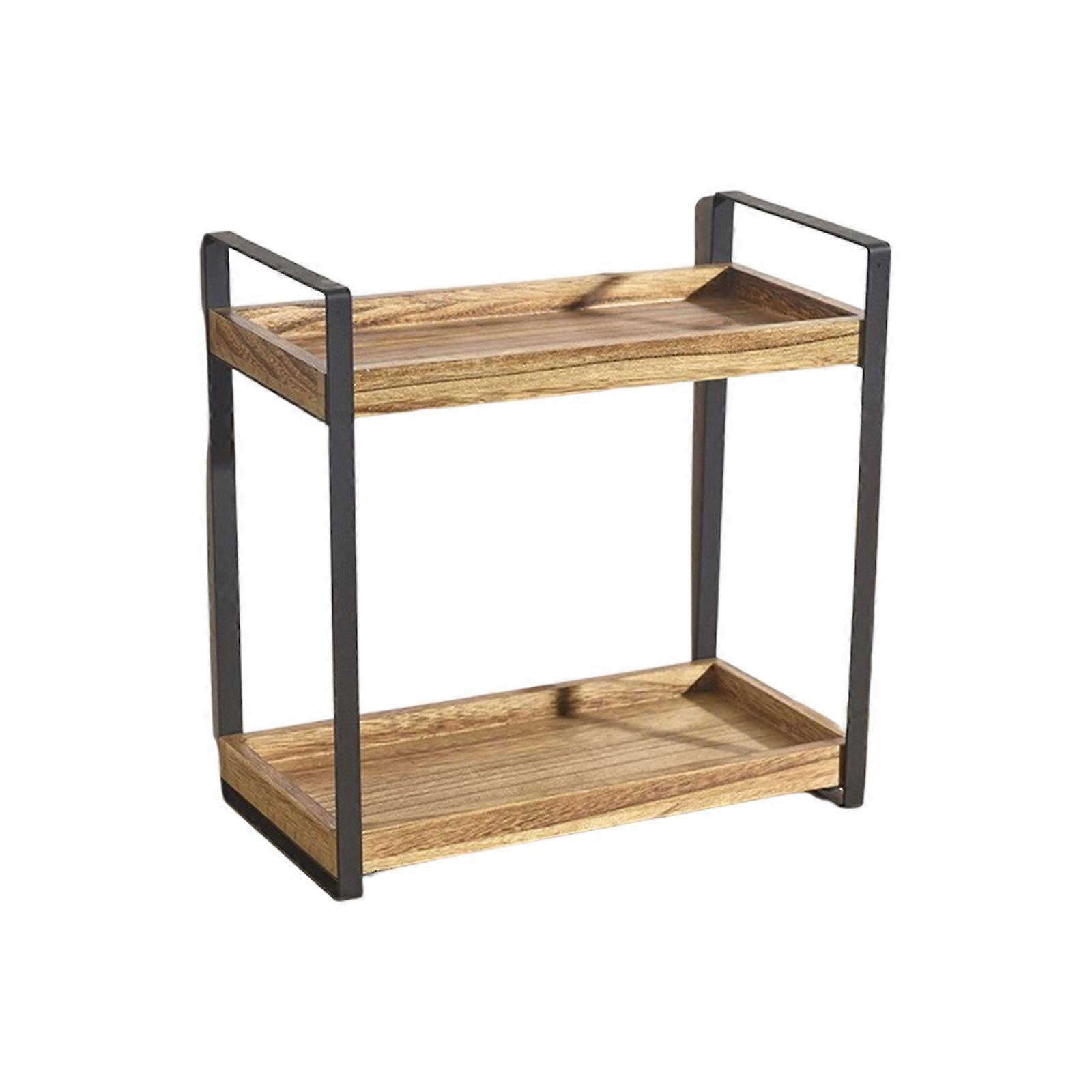 Stylish Spacious 2 Level Storage Rack for Cosmetic and Spices Organization With Waterproof and Large Capacity Designs M
