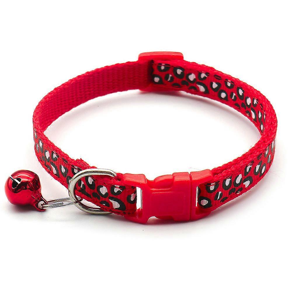 Leopard print dog collar Cat collar plastic collar buckle adjustable