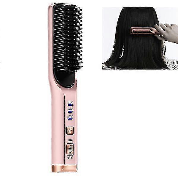 Piastra per capelli multifunzionale a doppio scopo Pettino a pettine dritto Arricciacapelli Clip dritte Piastra elettrica dritta