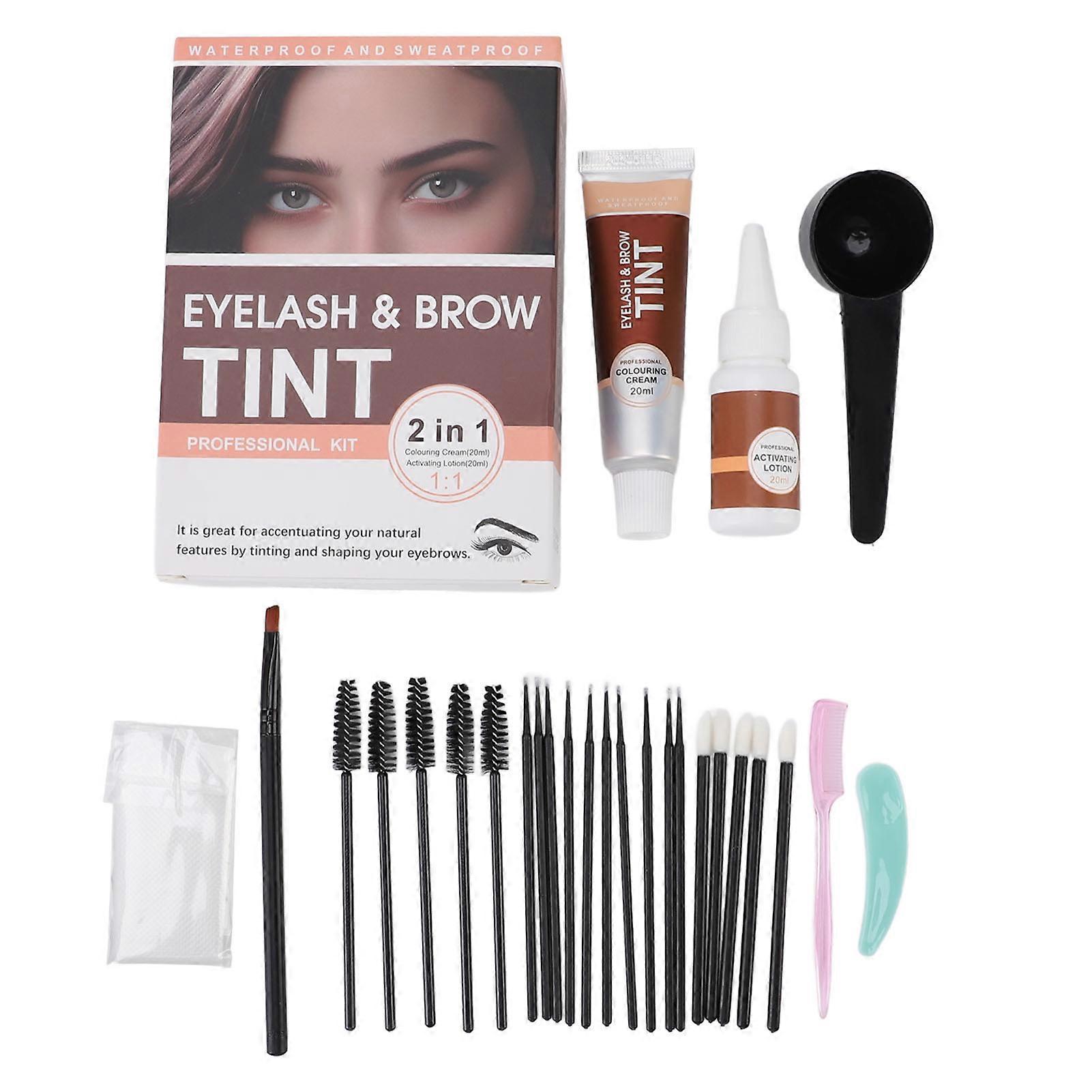 Eyebrow Dye Cream Kit Eyebrow Tint Lasting Eyebrow and Dye Kit Eyelash and Brow Tint for Women
