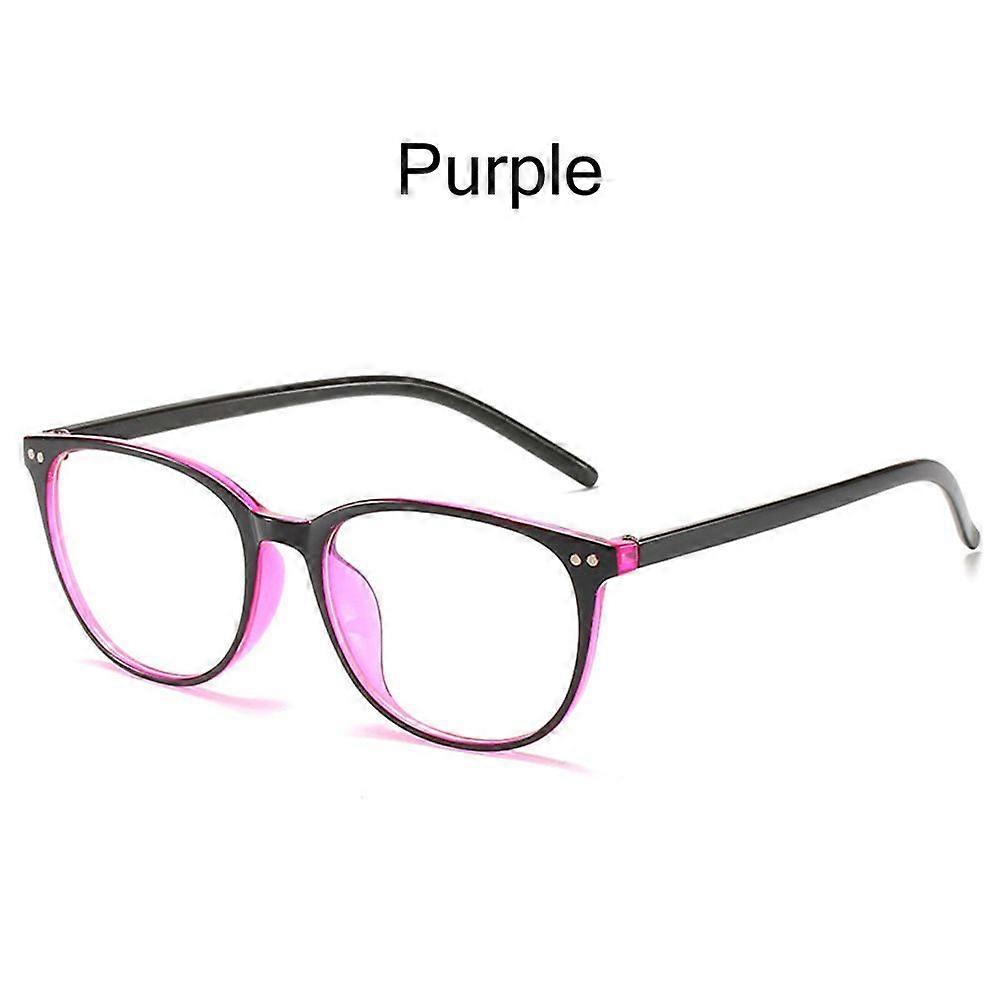 Retro Blue Light Blocking Glasses Fashion Men Women Round Frame Ease Eye Strain Anti-Reflective Computer Glasses Vision Care