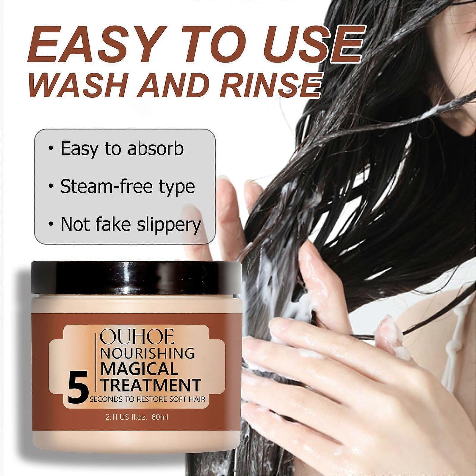 60ml OUHOE Hair Mask No-Steam Nourishing Cream for Dry, Damaged Hair